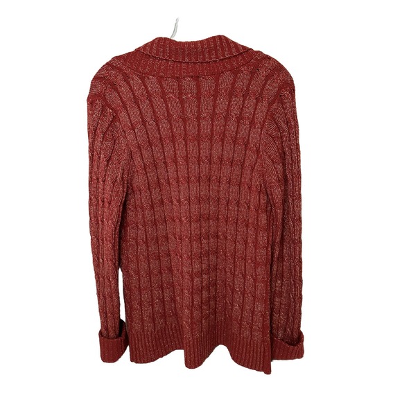 West End Red Tie Cardigan Womens Size Medium - Picture 5 of 6